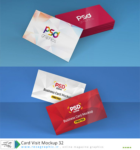 طرح لایه باز پیش نمایش کارت ویزیت – Card Visit Mockup 32